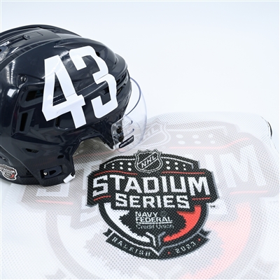 Tom Wilson - Helmet - Navy, Bauer Helmet w/ Bauer Shield - Worn 2/18/23 - 2023 Stadium Series