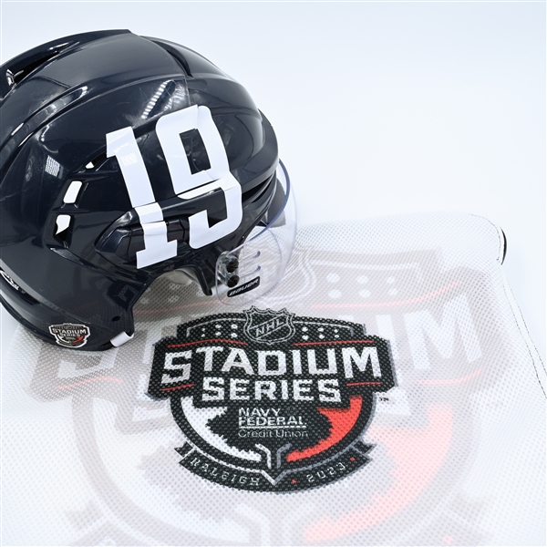 Nicklas Backstrom - Helmet - Navy, Warrior Helmet w/ Bauer Shield - Worn 2/18/23 - 2023 Stadium Series