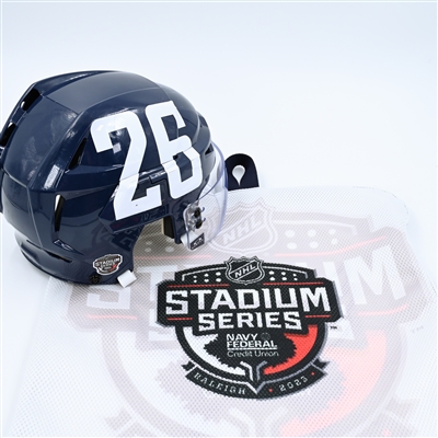 Nic Dowd - Helmet - Navy, CCM Helmet w/ Oakley Shield  - Worn 2/17/23 - 2023 Stadium Series Practice Only