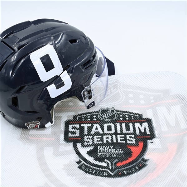 Dmitry Orlov - Helmet - Navy, Bauer Helmet w/ Oakley Shield - Worn 2/18/23 - 2023 Stadium Series