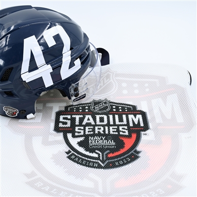 Martin Fehervary - Helmet - Navy, CCM Helmet w/ Bauer Shield - Worn 2/18/23 - 2023 Stadium Series