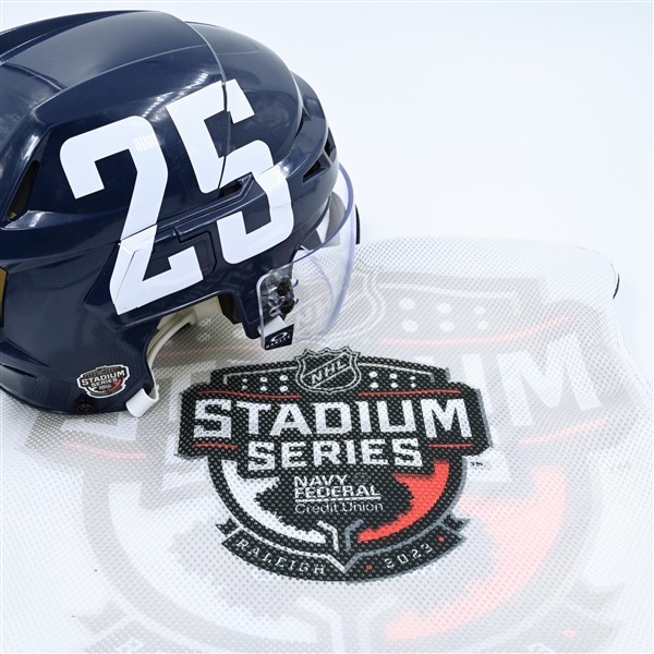 McIIrath Dylan - Helmet - Navy, CCM Helmet w/ Oakley Shield  - Worn 2/17/23 - 2023 Stadium Series Practice Only