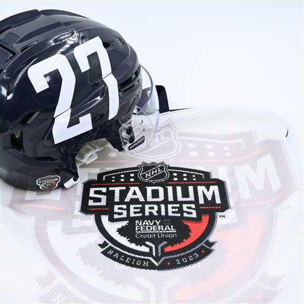 Alexander Alexeyev - Helmet - Navy, Bauer Helmet w/ Bauer Shield  - Worn 2/17/23 - 2023 Stadium Series Practice Only