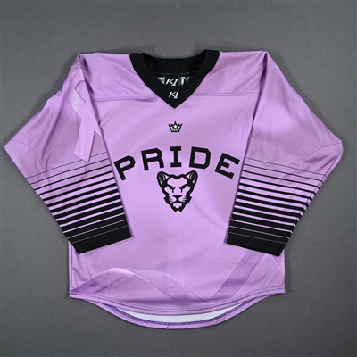 (NNOB) No Name Or Number Blank - Game-Issued Hockey Fights Cancer Jersey