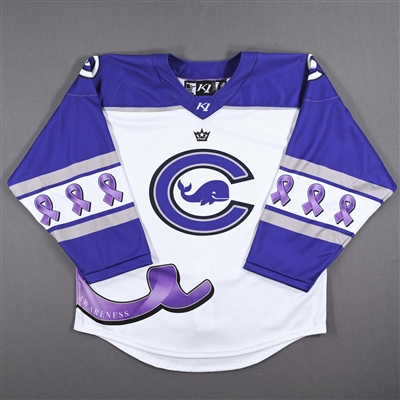 No Name Or Number Blank - Connecticut Whale - Game-Issued Alzheimers Awareness Jersey - 2022-23 PHF Season