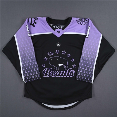 Autumn MacDougall - Buffalo Beauts - Autographed Hockey Fights Cancer Jersey - Worn January 7, 2023 vs. Minnesota Whitecaps