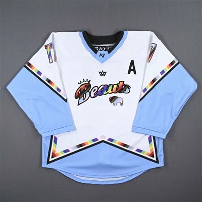 Cassidy MacPherson - Game-Worn Autographed Pride Jersey w/A - Worn January 21, 2023 vs. Metropolitan Riveters