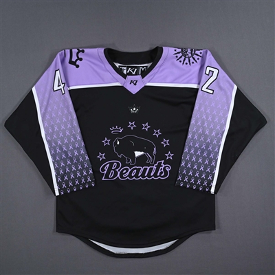 Courtney Maud - Buffalo Beauts - Autographed Hockey Fights Cancer Jersey - Worn January 7, 2023 vs. Minnesota Whitecaps