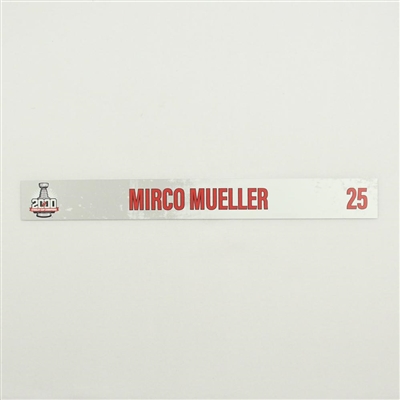Mirco Mueller - 2000 Stanley Cup 20th Anniversary Locker Room Nameplate