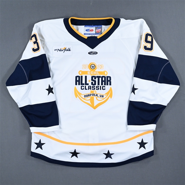 Chad Nychuk - 2023 ECHL All-Star Classic - Western Conference - Game-Worn Autographed White Set 2 Jersey