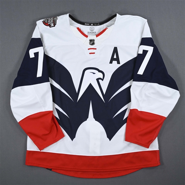 T.J Oshie - Washington Capitals - White w/A - Stadium Series Photo Shoot