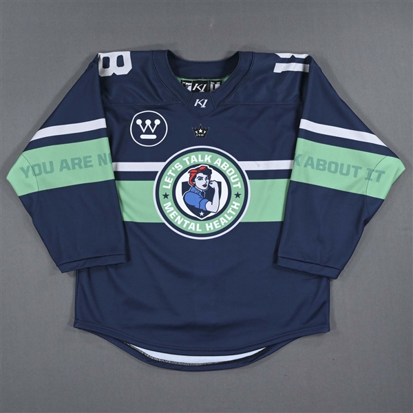 Reagan Rust - Game-Worn Mental Health Awareness Autographed Jersey - Worn January 14 and 15, 2023