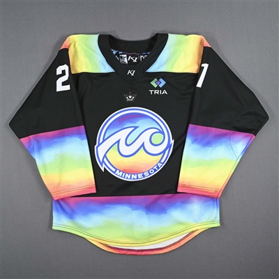 Liz Schepers - Game-Issued Autographed Pride Jersey - Issued February 26, 2023 vs. Toronto Six