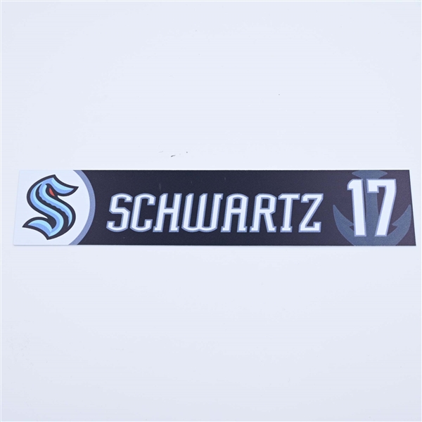 Jaden Schwartz - Seattle Kraken - Locker Room Nameplate - 2022-23 NHL Season
