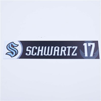 Jaden Schwartz - Seattle Kraken - Locker Room Nameplate - 2022-23 NHL Season