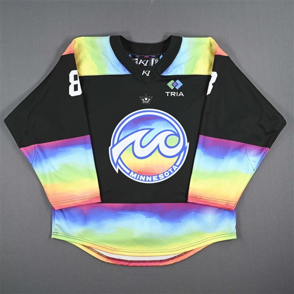 Natalie Snodgrass  - Game-Issued Autographed Pride Jersey - Issued February 26, 2023 vs. Toronto Six