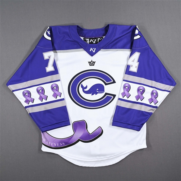 Mallory Souliotis - Connecticut Whale - Game-Issued Alzheimers Awareness Jersey - 2022-23 PHF Season
