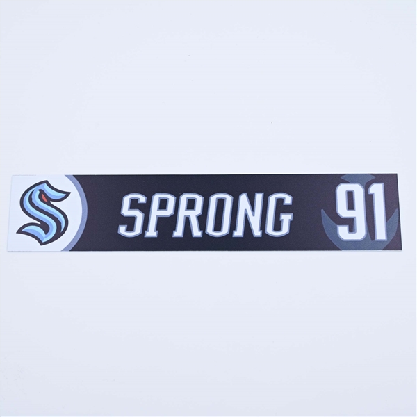 Daniel Sprong - Seattle Kraken - Locker Room Nameplate - 2022-23 NHL Season