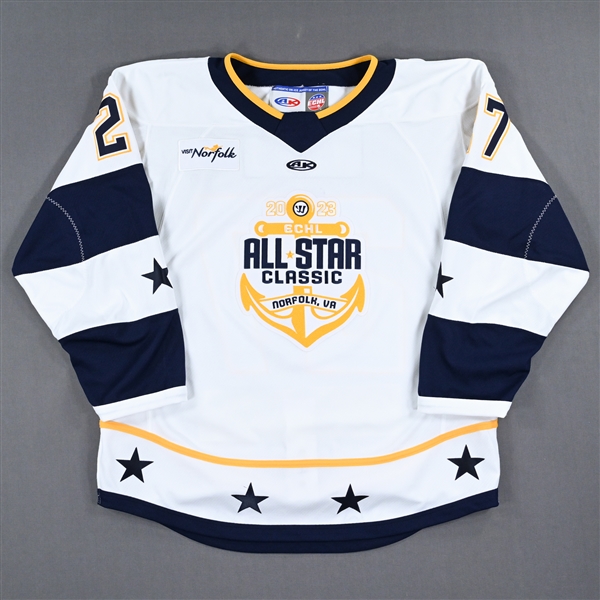 Brayden Watts - 2023 ECHL All-Star Classic - Western Conference - Game-Worn Autographed White Set 1 Jersey