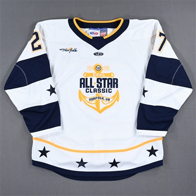 Brayden Watts - 2023 ECHL All-Star Classic - Western Conference - Game-Worn Autographed White Set 1 Jersey