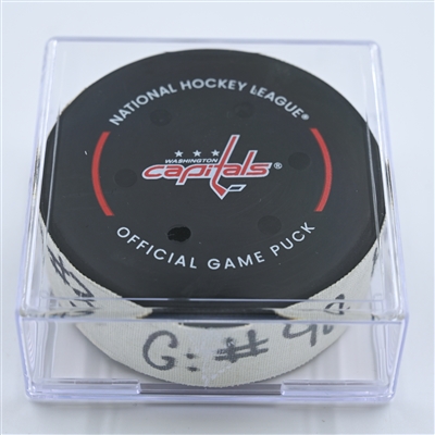 Evgeny Kuznetsov - Washington Capitals - Goal Puck - November 7, 2022 vs. Edmonton Oilers (Capitals Logo)  - 2022-23 NHL Season