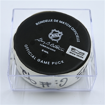 Evgeny Kuznetsov - Washington Capitals - Goal Puck - November 7, 2022 vs. Edmonton Oilers (Capitals Logo)  - 2022-23 NHL Season