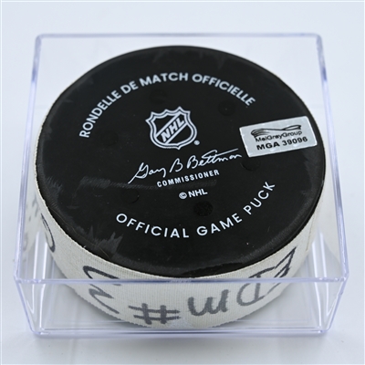 Leon Draisaitl - Edmonton Oilers - Goal Puck - November 7, 2022 vs. Washington Capitals (Capitals Logo)  - 2022-23 NHL Season
