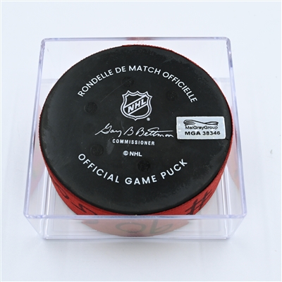 Tomas Tatar - New Jersey Devils - Goal Puck - November 12, 2022 vs. Arizona Coyotes (Devils' 40th Anniversary Logo) 