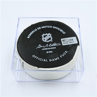 Filip Chytil - New York Rangers - Goal Puck - November 12, 2022 vs. Nashville Predators (Predators Logo) 