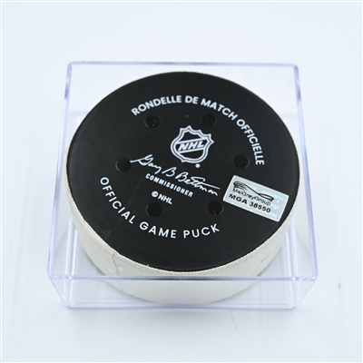 Nino Niederreiter - Nashville Predators - Goal Puck - November 15, 2022 vs. Minnesota Wild (Predators Logo) 