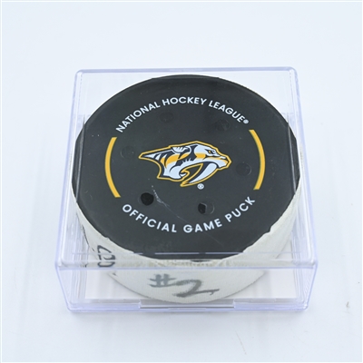 Matt Duchene - Nashville Predators - Goal Puck - November 15, 2022 vs. Minnesota Wild (Predators Logo) 