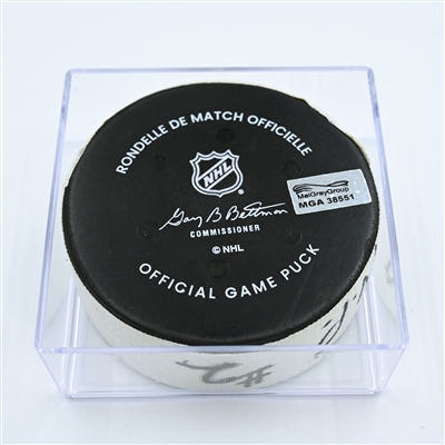 Matt Duchene - Nashville Predators - Goal Puck - November 15, 2022 vs. Minnesota Wild (Predators Logo) 