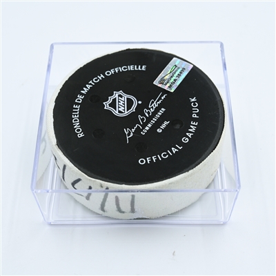 Filip Forsberg - Nashville Predators - Goal Puck - November 17, 2022 vs. New York Islanders (Predators Logo) 
