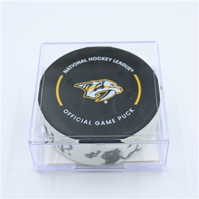 Colton Sissons - Nashville Predators - Goal Puck - November 17, 2022 vs. New York Islanders (Predators Logo) 