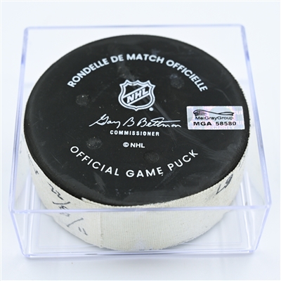 Will Borgen - Seattle Kraken - Goal Puck - November 8, 2022 vs. Nashville Predators (Kraken Logo) 