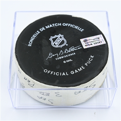 Brandon Tanev - Seattle Kraken - Goal Puck - November 8, 2022 vs. Nashville Predators (Kraken Logo) 