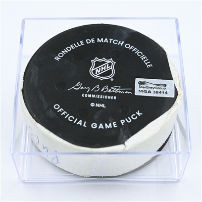 Noah Cates - Philadelphia Flyers - Goal Puck - November 8, 2022 vs St. Louis Blues (Philadelphia Flyers logo)