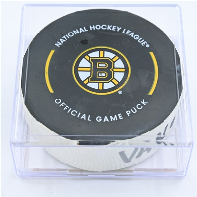 Connor Clifton - Boston Bruins - Goal Puck - November 13, 2022 vs. Vancouver Canucks (Bruins Logo) 