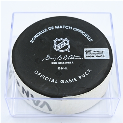 Connor Clifton - Boston Bruins - Goal Puck - November 13, 2022 vs. Vancouver Canucks (Bruins Logo) 