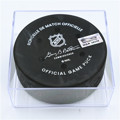 Tony DeAngelo - Philadelphia Flyers - Goal Puck - November 10, 2022 vs. Columbus Blue Jackets (Blue Jackets Logo)