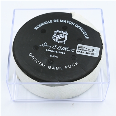 Alex DeBrincat - Ottawa Senators - Goal Puck - November 12, 2022 vs. Philadelphia Flyers (Flyers Logo) 