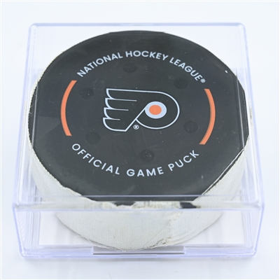 Alex DeBrincat - Ottawa Senators - Goal Puck - November 12, 2022 vs. Philadelphia Flyers (Flyers Logo) 