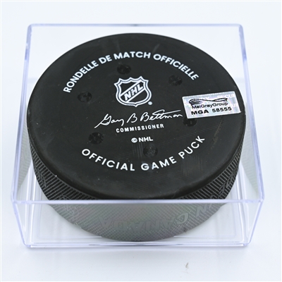 Johnny Gaudreau - Columbus Blue Jackets - Goal Puck - November 10, 2022 vs. Philadelphia Flyers (Blue Jackets Logo)
