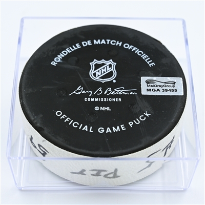 Jake Guentzel - Pittsburgh Penguins - Goal Puck - November 9, 2022 vs. Washington Capitals (Capitals Logo) 