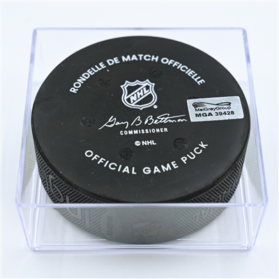 Kevin Hayes - Philadelphia Flyers - Goal Puck - November 15, 2022 vs. Columbus Blue Jackets (Blue Jackets Logo) 
