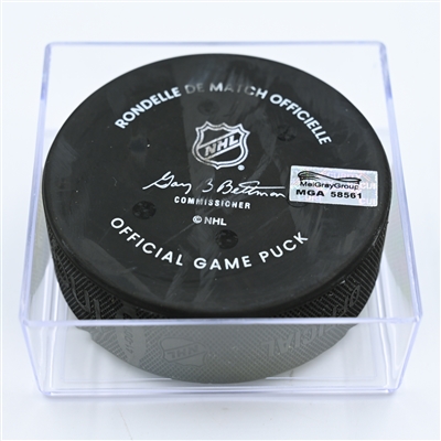 Boone Jenner - Columbus Blue Jackets - Goal Puck - November 10, 2022 vs. Philadelphia Flyers (Blue Jackets Logo)