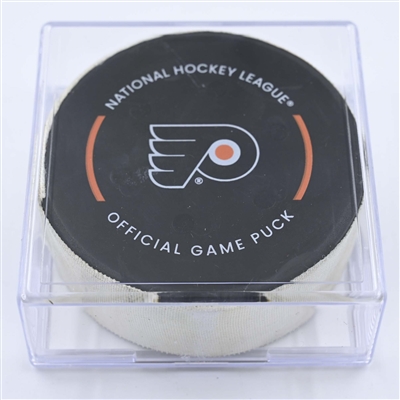 Travis Konecny - Philadelphia Flyers - Goal Puck - December 5, 2022 vs. Colorado Avalanche (Flyers Logo) 