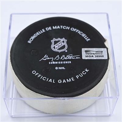 Travis Konecny - Philadelphia Flyers - Goal Puck - December 5, 2022 vs. Colorado Avalanche (Flyers Logo) 