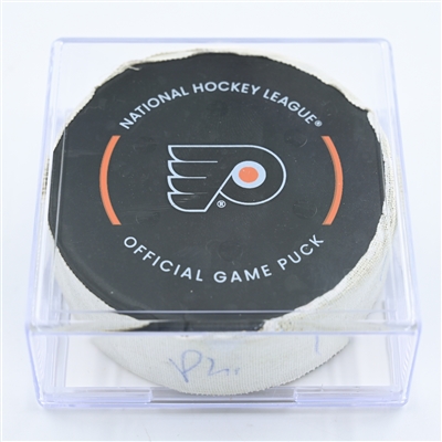 Travis Konecny - Philadelphia Flyers - Goal Puck - November 13, 2022 vs. Dallas Stars (Flyers Logo) 