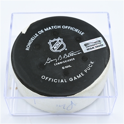 Travis Konecny - Philadelphia Flyers - Goal Puck - November 13, 2022 vs. Dallas Stars (Flyers Logo) 